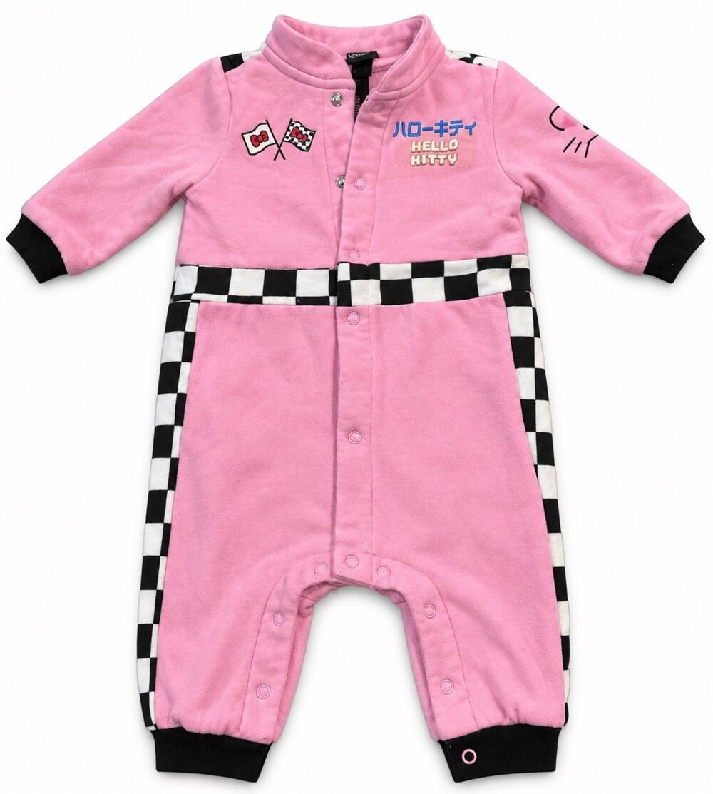 Hello Kitty Pink Racer Romper - 12 Months Girls